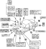 902573206 - : 1990-1997 Mazda - Info Label for Mazda: Miata, MX-6 Image