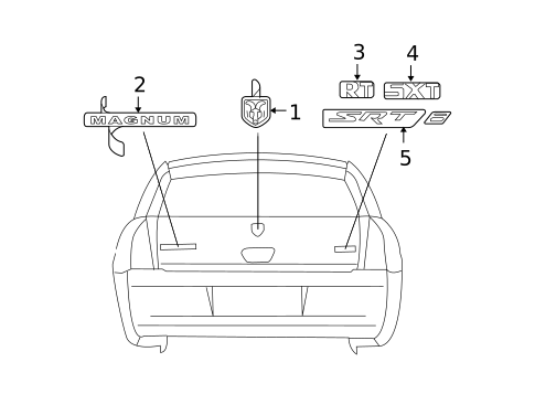 Exterior Trim - Lift Gate for 2007 Dodge Magnum #0