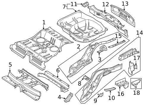 Rear Floor & Rails for 2017 Ford Explorer #0