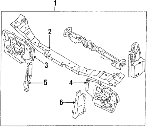 Radiator Support for 1988 Mazda RX-7 #0