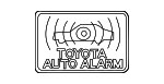 7451506010 - Body: Anti-theft Label for Toyota: 4Runner, Avalon, Camry, Corolla, Highlander, Land Cruiser, Mirai, RAV4, RAV4 Prime, Sequoia, Sienna, Solara, Tacoma, Tundra, Venza, Yaris Image