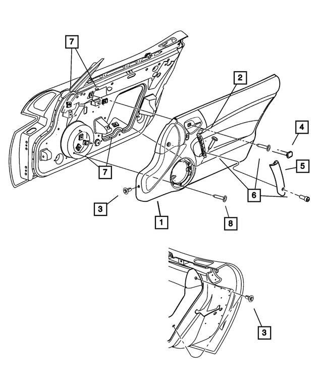 XC921X9AB - Interior Trim: Door Trim Front Panel, Right for Mopar Image