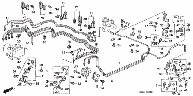 Brake Lines (4) for 1998 Acura CL #0