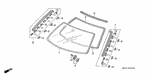 73151SR3013 - Body/Air Conditioning: MOLDING, FR. WINDSHIELD (UPPER) for Honda Image
