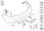51127208576 - : Bumper Trim Panel, Primed, Rear for BMW Image