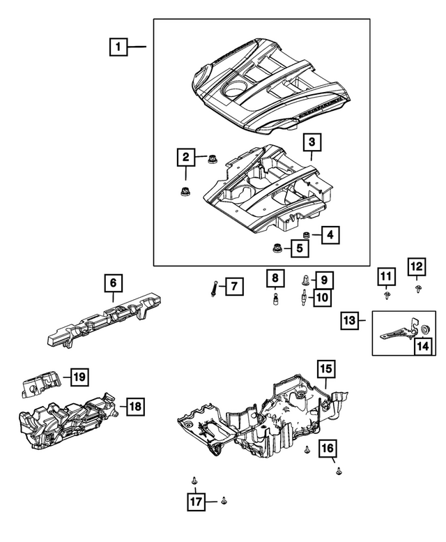 68465659AC - : Fuel Rail Cover for Mopar Image