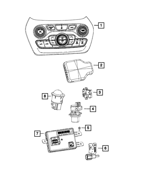 Air Conditioner and Heater Controls for 2023 Jeep Cherokee #0