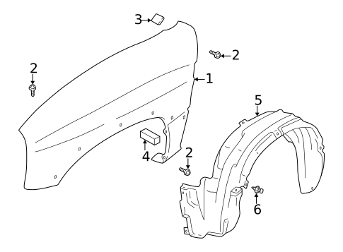 Fender & Components for 2003 Suzuki Grand Vitara #0