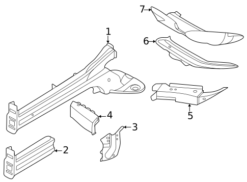 Structural Components & Rails for 2023 Porsche Taycan #1