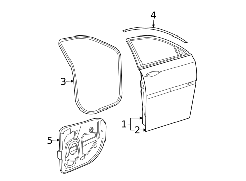 Door & Components for 2008 Chrysler Pacifica #0