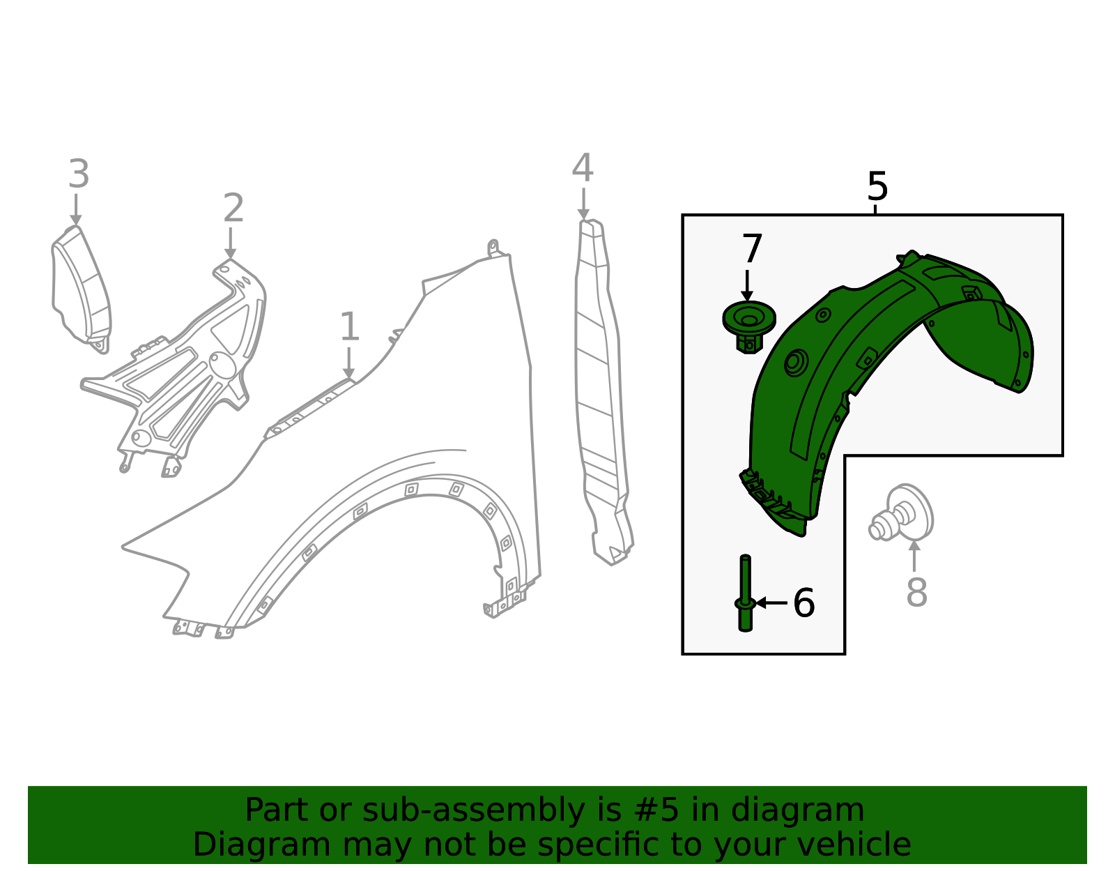 2023-2025 Kia Sportage Fender Liner 86811-DW000 | OEM Parts Online