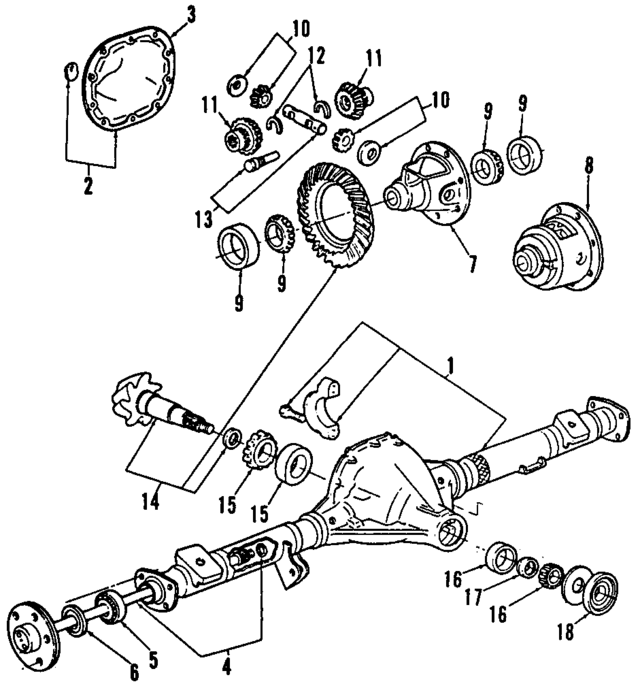 E3TZ4010Y - Universals &amp; Rear Axle: Axle Housing for Ford: Bronco II, F-250, Ranger Image