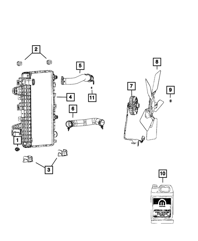 « 68591746AA –  : Admission De Radiateur Durite pour Mopar Image »