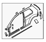 5G3809051B - Body: Uniside Panel for Volkswagen: Golf, GTI Image