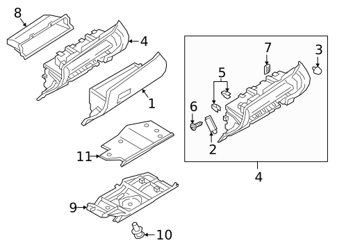 Glove Box for 2025 Mitsubishi Eclipse Cross #0