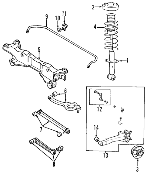 Rear Suspension for 1998 Hyundai Sonata #1