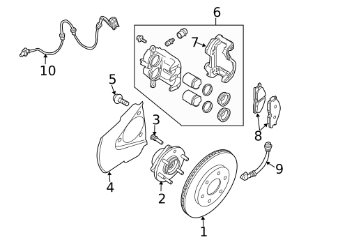 Front Brakes for 2009 Nissan Xterra #1