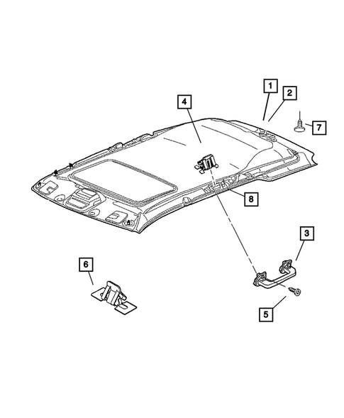 Headliner and Visor for 2006 Jeep Grand Cherokee #0