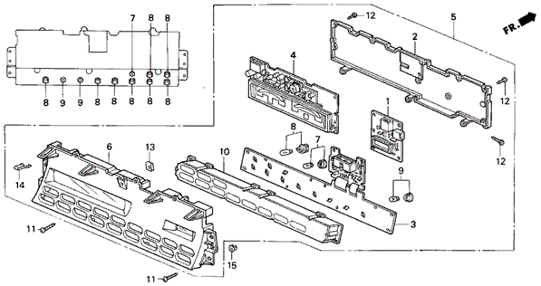 Sub Meter Display for 1993 Honda Prelude #0