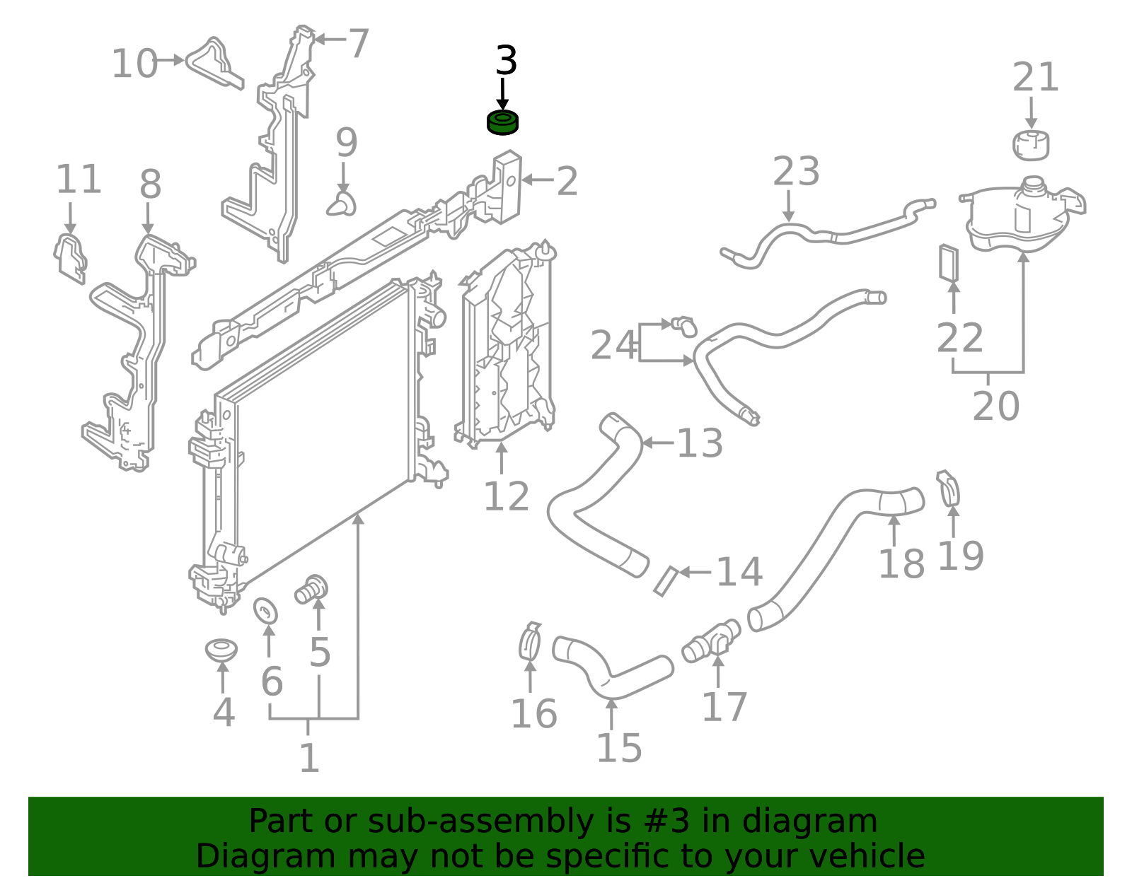 2003-2026 Nissan Radiator Insulator 21506-AX300 | QuirkParts