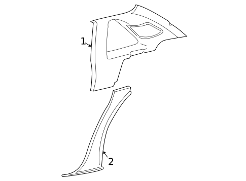 Interior Trim - Quarter Panels for 2005 Mercury Grand Marquis #0