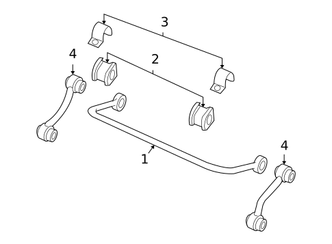 Stabilizer Bar & Components for 2005 Pontiac GTO #1