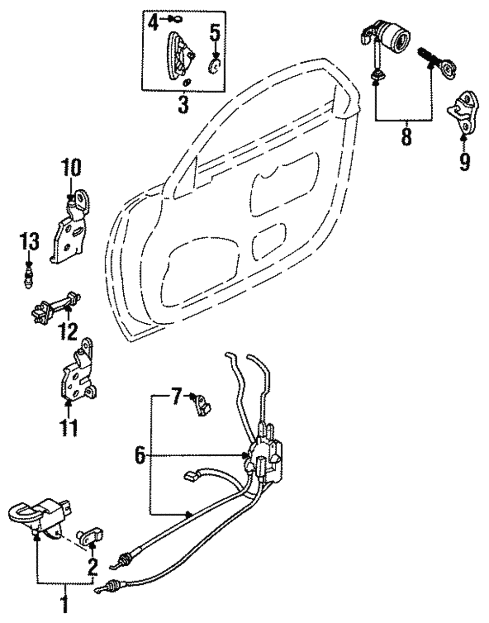 1994-1995 Mazda RX-7 Lock Assembly FD15-59-310B | Mazda-Parts