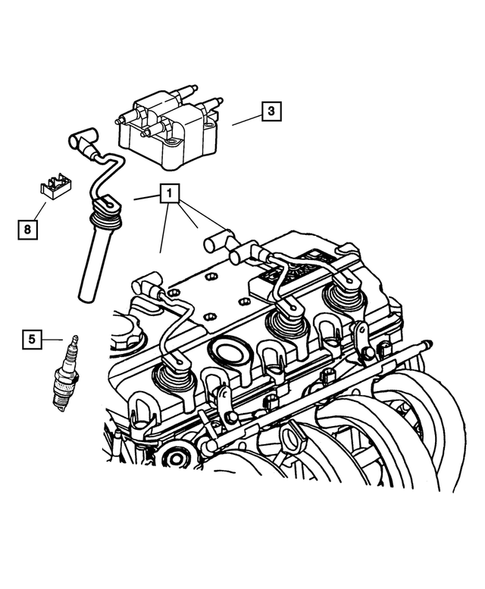 Spark Plugs-Cables-Coils for 2003 Dodge Neon #0