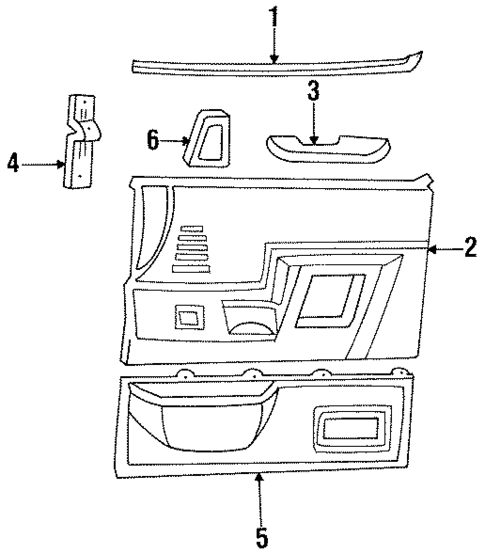 Interior Trim - Door for 1992 Ford Bronco #0