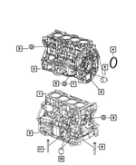 4892823AA - 2.0L Gas; Engine: Cylinder Block Oil Hole Plug for Mopar Image