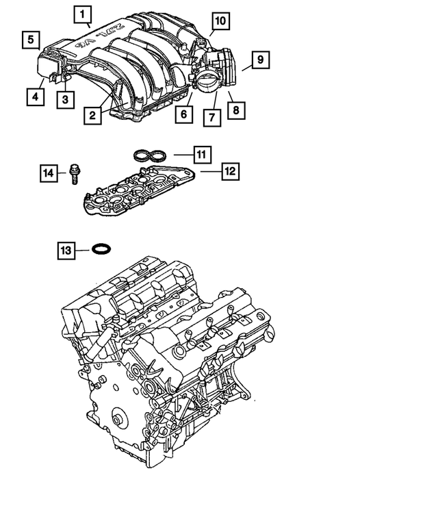 4593675AA - : Manifold Tuning Valve Actuator for Mopar Image