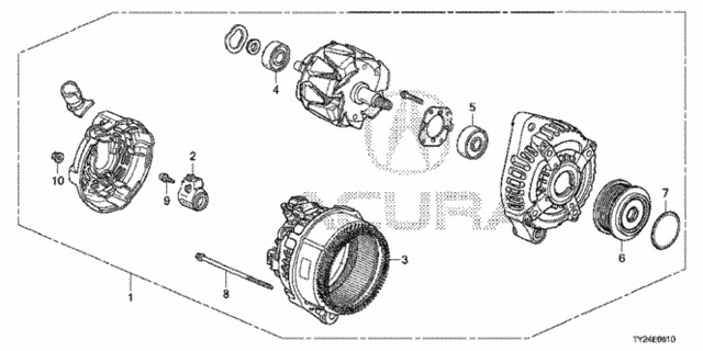 Alternator (Denso) for 2014 Acura RLX #0