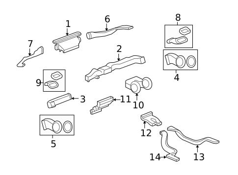 Ducts for 2008 Saturn Aura #0