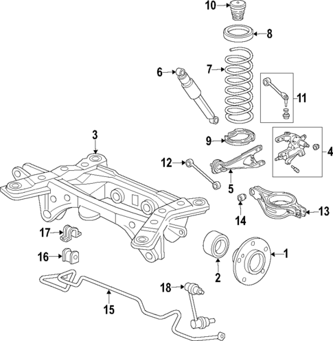 Rear Suspension for 2008 Honda Pilot #1
