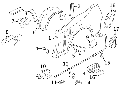 Quarter Panel & Components for 1991 Acura NSX #0
