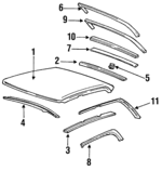 25612917 - Body: Roof Panel for Oldsmobile: 98 Image