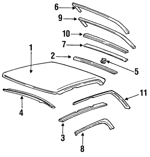 Roof & Components for 1996 Oldsmobile 98 #0