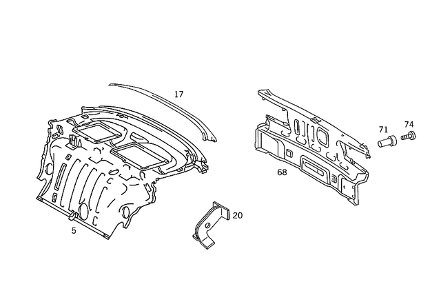 1269900458 - Rear End: Rivet Nut for Mercedes-Benz Image image