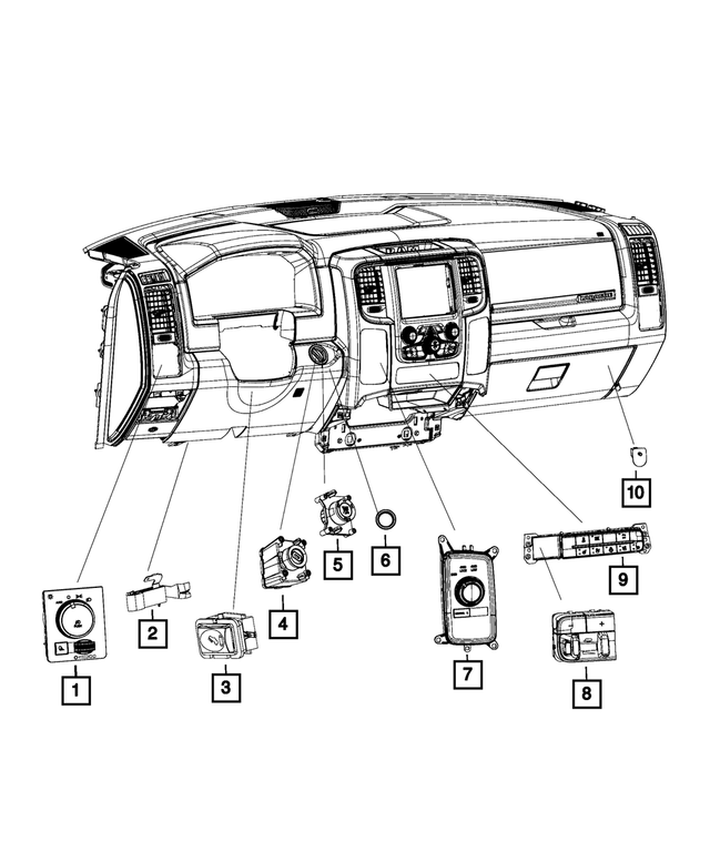 68247645AA - Electrical: Instrument Panel Switch for Mopar Image image