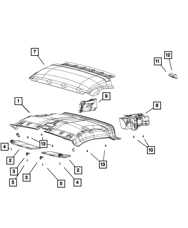 1YA61LD7AH - Interior Trim: Visor, Left for Mopar Image