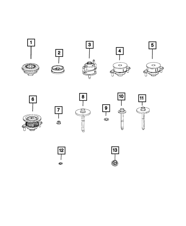 6101782 - Frame, Bumper and Fascia: Push On Round With Teeth Spring Retainer for Mopar Image image