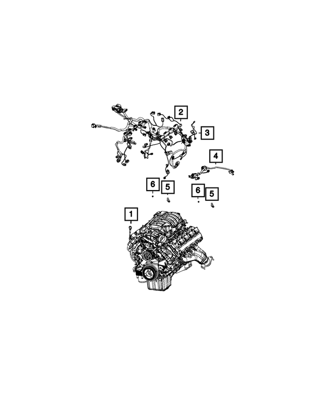 68333796AC - Electrical: Engine Wiring for Mopar Image
