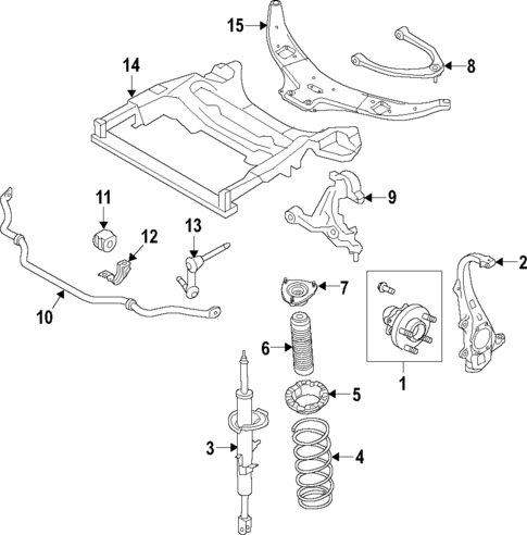Front Suspension for 2019 INFINITI Q50 #2