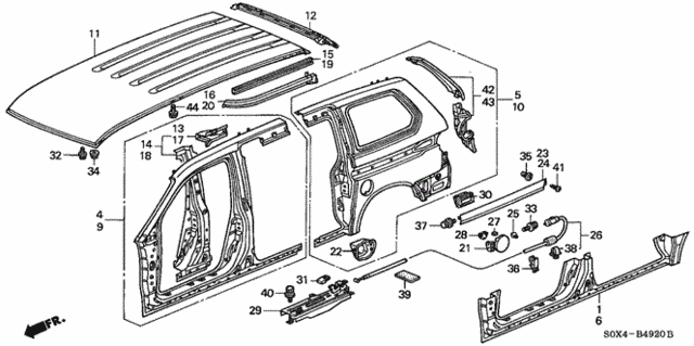 Outer Panel for 2000 Honda Odyssey #0
