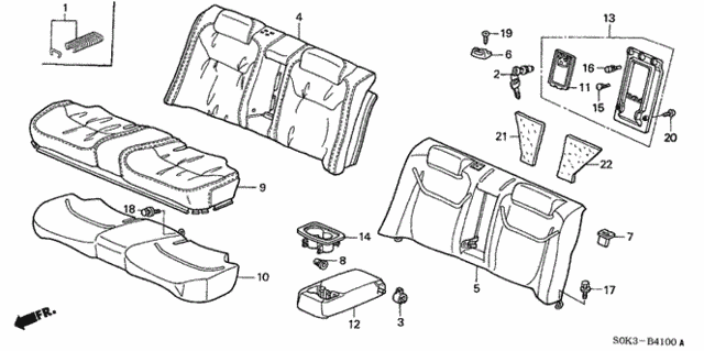 Rear Seat for 2001 Acura TL #0