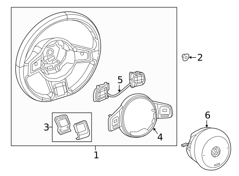 Steering Wheel & Trim for 2018 Volkswagen Beetle #1
