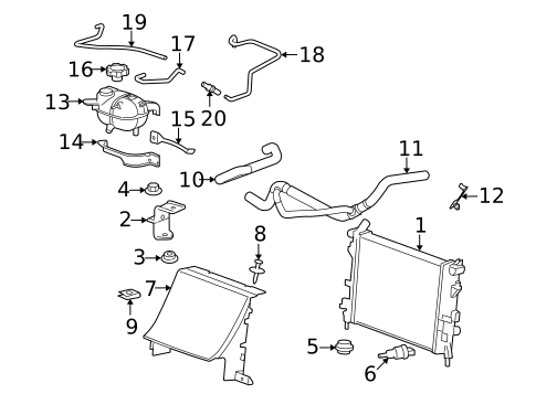 Radiator & Components for 2010 Saturn Sky #0