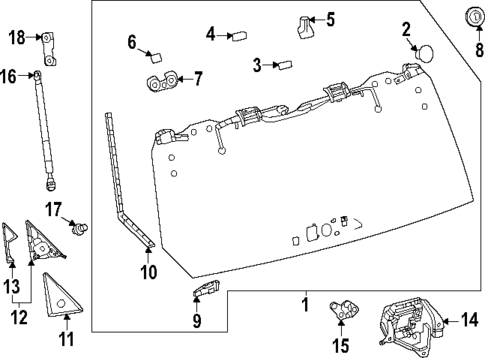Back Glass for 2024 Toyota Land Cruiser #0
