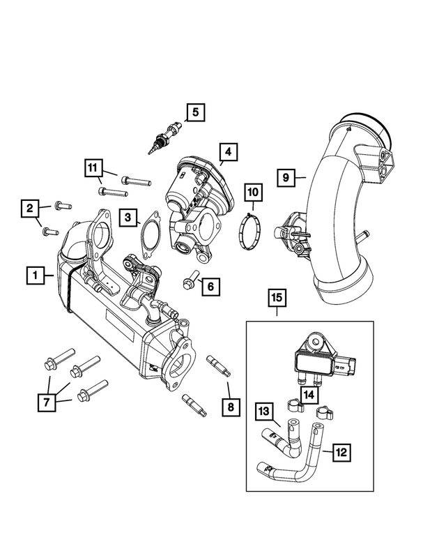 68493360AA - Emission Controls: Low Pressure Egr Cooler for Mopar Image