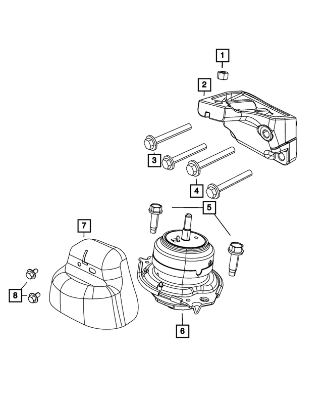 « 5147153AC – 3.0L Turbo Diesel; Engine : Monture Du Moteur Ecran Thermique, Côté Gauche pour Mopar Image »